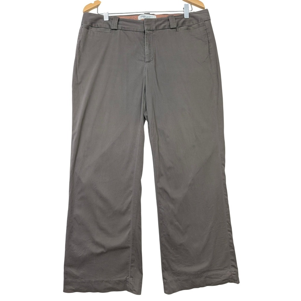 Banana Republic Logan Fit Chino Pants Womens 12 Brown Straight Leg Career Casual